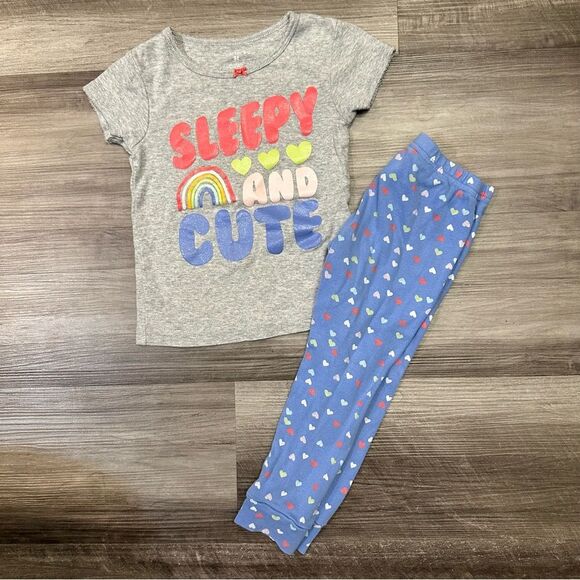 Carter's toddler pjs "Sleepy and Cute" rainbow polka dots size 3T - Picture 1 of 7